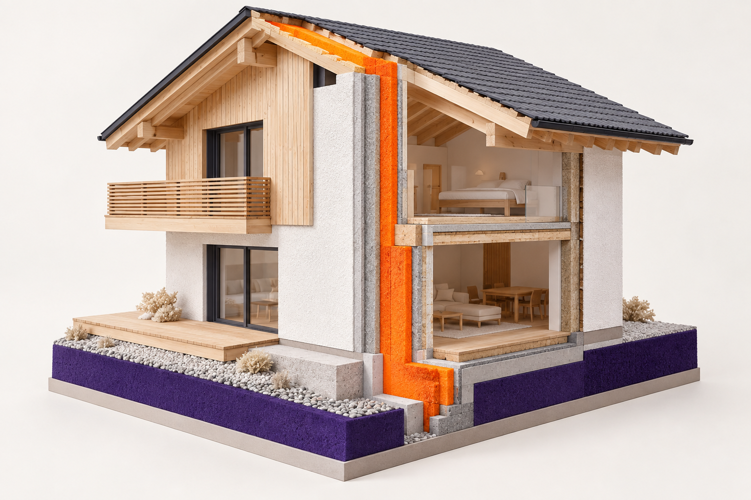 Vue d’une maison isolée